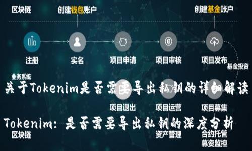 关于Tokenim是否需要导出私钥的详细解读

Tokenim: 是否需要导出私钥的深度分析